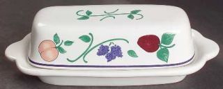 Princess House Orchard Medley 1/4 Lb Covered Butter, Fine China Dinnerware   Fru