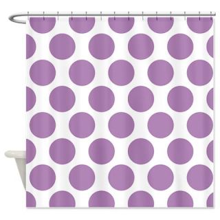  Lilac Violet Polkadot Shower Curtain  Use code FREECART at Checkout