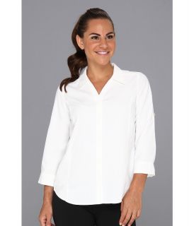 Royal Robbins Light Expedition 3/4 Sleeve Womens Short Sleeve Button Up (White)
