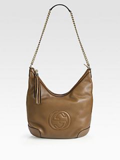 Gucci Soho Leather Shoulder Bag   Brown
