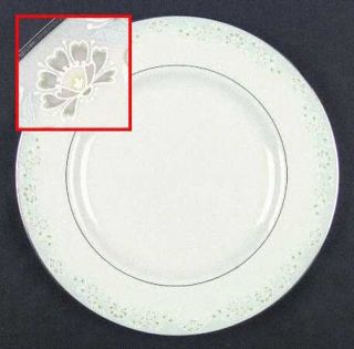 Pickard Misty Garden Dinner Plate, Fine China Dinnerware   Pink,Blue&Green Flora