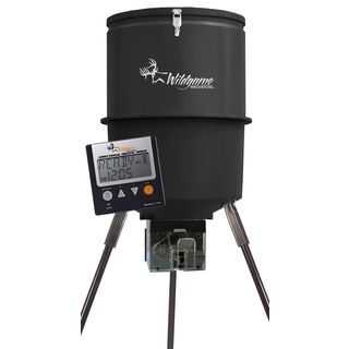 Direction Shot 40 gallon Black Directional Digital Feeder (BlackDimensions 22 inches high x 25 inches wide x 25 inches deepWeight 44 poundsRequires 6 volt battery (not included) Assembly required.Before purchasing this product, please familiarize yourse