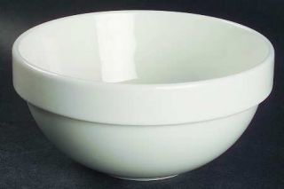 Crate & Barrel Staxx Coupe Cereal Bowl, Fine China Dinnerware   Off White,Stacka