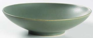 Crate & Barrel China Linden Coupe Soup Bowl, Fine China Dinnerware   Matte Green
