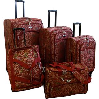 Budapest 5 pc Spinners Luggage Set   Red