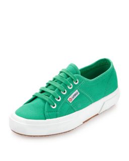 Low Top Canvas Sneaker, Bright Green