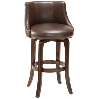 Hillsdale Napa Valley 30 in. Swivel Bar Stool   Brown Leather Seat   4294 831