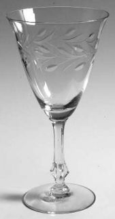 Duncan & Miller Garland Water Goblet   Stem #5375, Garland Cut,Multisided Stem