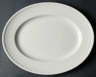 Wedgwood Hedge Rose 13 Oval Serving Platter, Fine China Dinnerware   Embossed F