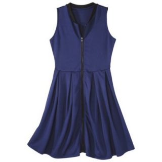 Mossimo Womens Full Zip Scuba Dress   Blue/Black XXL