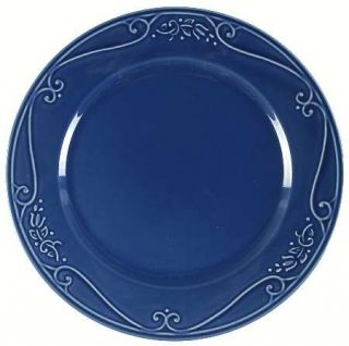 Princess House Midnight Blue Dinner Plate, Fine China Dinnerware   Veranda,Scrol