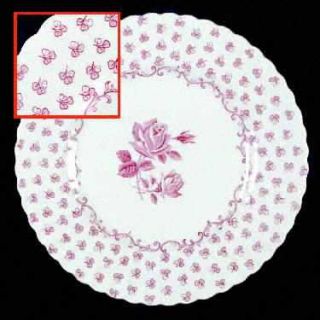 J & G Meakin Chantilly Dinner Plate, Fine China Dinnerware   Pink Clovers On Rim