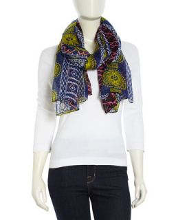 Mixed Tribal Print Scarf, Multicolor