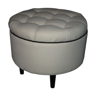 Rose Nine Button Decorative Ottoman