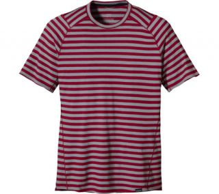 Mens Patagonia Merino 2 Lightweight T Shirt 36711   Pearson Stripe/Wax Red T Sh