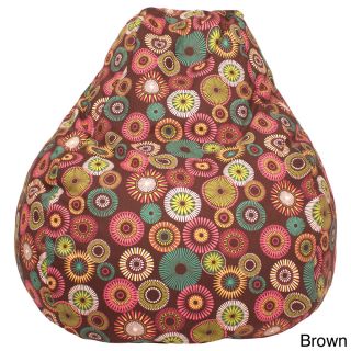 Starburst Pinwheel Pattern Large Teardrop Cotton Bean Bag Chair