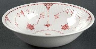 Furnivals Denmark Pink Coupe Cereal Bowl, Fine China Dinnerware   Pink Flowers&S