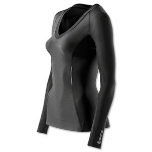 Skins A200 Womens Long Sleeve Top (Black)
