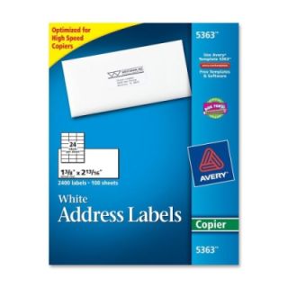 Avery Labels Self Adhesive Address Labels for Copiers, 1 3/8 x 2 13/16, White