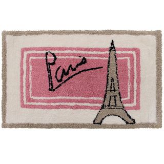 Sherry Kline Paris Cotton 20 X 30 Bath Rug (Pink, tan, off white Materials 100 percent cotton Care instructions Machine wash cold The digital images we display have the most accurate color possible. However, due to differences in computer monitors, we c