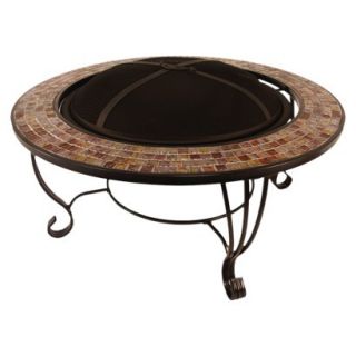 Round Mosaic Fire Table