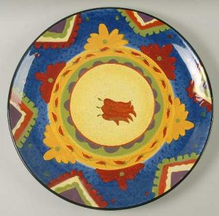 Texmex 16 Chop Plate (Round Platter), Fine China Dinnerware   Triangles, Flower