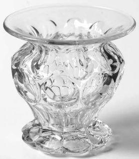 Heisey Whirlpool Clear Pansy Vase   Stem #1506, Heavy Pressed, Circles