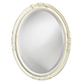 Howard Elliott Queen Ann Wall Mirror   Antique White Finish   25W x 33H in.  