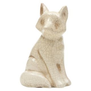 Threshold Friendly Fox Ceramic Animal Statue   Aged Green Crackle Glaze