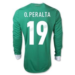 adidas Mexico 11/13 O.PERALTA LS Home Soccer Jersey