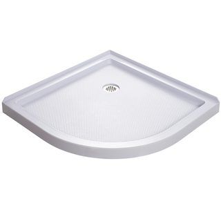 Dreamline 36 X 36 Slimline Quarter Round Shower Base (WhiteMaterials Acrylic/ ABSNumber of pieces One (1)Dimensions 2.75 inches high x 36 inches wide x 36 inches deepHigh quality scratch and stain resistant acrylicSlip resistant textured floor for safe