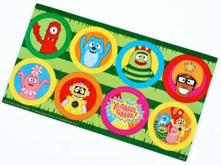 Yo Gabba Gabba Small Lollipop Sticker Sheet