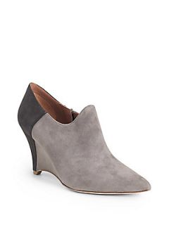 Carducci Suede Wedge Boots   Grey