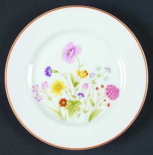 Mikasa Summer Melody Bread & Butter Plate, Fine China Dinnerware   Floral Center