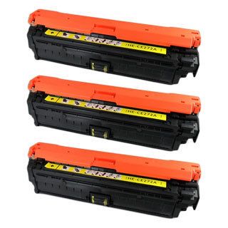 Hp Ce272a (hp 650a) Compatible Yellow Toner Cartridge (pack Of 3) (YellowPrint yield 15,000 pages at 5 percent coverageModel NL 3x HP CE272A YellowPack of Three (3) cartridgesNon refillableWe cannot accept returns on this product. )