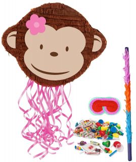 Pink Mod Monkey Pinata Kit