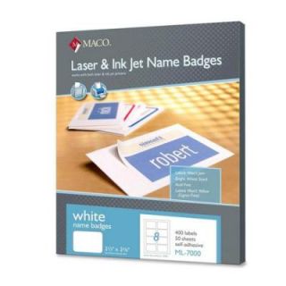 Maco ML 7000 Self Adhesive Laser/Inkjet Name Badge Labels