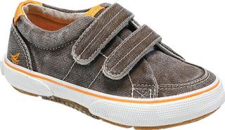 Boys Sperry Top Sider Halyard H&L   Brown/Orange Saltwash Canvas Casual Sho