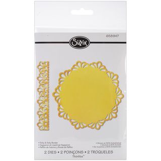 Sizzix Thinlits Die doily and Doily Border
