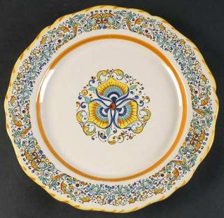 Meridiana Ceramiche Mc62 Dinner Plate, Fine China Dinnerware   Colored Leaves&Sc
