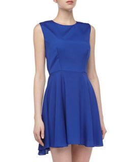 Sleeveless Bias Cut Dress, Electric Blue