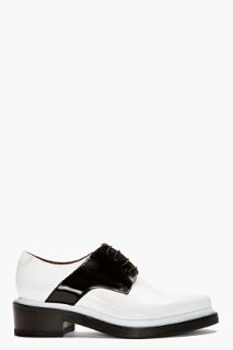 Acne Studios Black And White Lark Mix Saddle Shoes