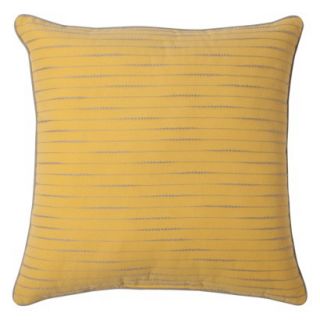 Room Essentials Embroidered Stripe Toss Pillow   Yellow (18x18)