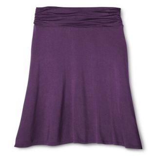 Merona Womens Jersey Knit Skirt   Plum Cream   XS