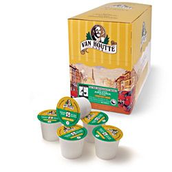 Van Houtte Cafe ia Blend, Organic Fair Trade Coffee K cups For Keurig Brewers