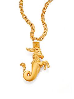 Valentino Capricorn Zodiac Necklace   Gold