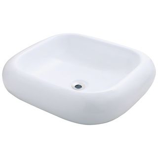 Polaris Sinks P011vw White Pillow Top Porcelain Vessel Sink