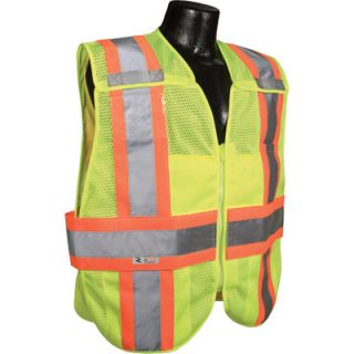 Radians Class 2 Breakaway Expandable Two Tone Safety Vest   Lime, 3XL/5XL,