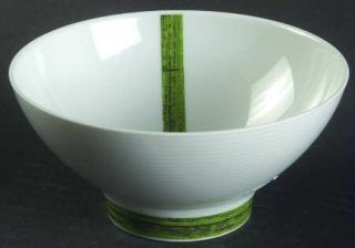 Thomas Kiko Rice Bowl, Fine China Dinnerware   Trend Asia Line, Thick Green Band