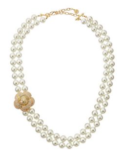 Pearl Strand Flower Station Necklace